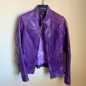 DANIER REAL LEATHER purple jacket